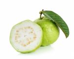 Guava Fruit Isolated On The White Background Stock Photo