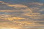 Beautiful Sunset Above The Evening Cloud Stock Photo