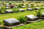 Kanchanaburi War Cemetery (don Rak) Stock Photo