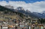 View Of Moena Trentino Italy Stock Photo