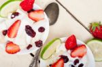 Fruit And Yogurt Salad Healthy Breakfast Stock Photo