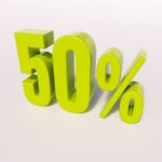 Percentage Sign, 50 Percent Stock Photo