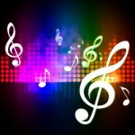 Treble Clef Background Means Music Frequency Display
 Stock Photo