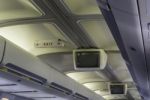 Internal Aircraft Upper Compartment Stock Photo