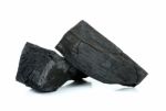 Charcoal Isolated On The White Background Stock Photo