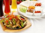 Original Fajita Sizzling Hot  On Iron Plate Stock Photo