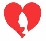 Heart Woman Indicates Valentine Day And Hearts Stock Photo