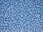 Bright Blue Ceramic Wall Stock Photo