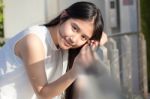 Portrait Of Thai Teen Beautiful Girl Happy And Relax Stock Photo