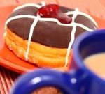 Sugary Donut With Coffee Stock Photo