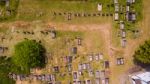 Aerial Graveyard Stock Photo