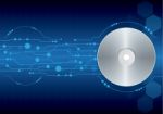 Disk And Technology Background Stock Photo