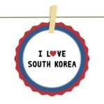 I Love South Korea4 Stock Photo