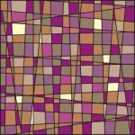 Stained Glass In Brown And Purple Colors Stock Photo