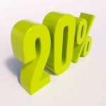 Percentage Sign, 20 Percent Stock Photo