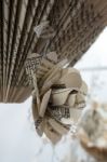 Artistic Flower Display Made Of Paper At The Millennium Centre I Stock Photo