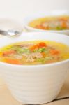 Syrian Barley Broth Soup Aleppo Style Stock Photo