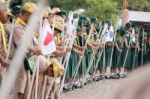 Student 11-12 Years Old, Scout Assembly, Teepangkorn Scout Camp In Samut Sakhon Thailand Stock Photo