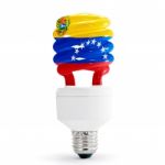 Venezuela Flag On Eco Lamp Stock Photo