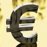 Silver Euro Sign Stock Photo