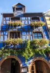 Architecture Of Riquewihr In Haut-rhin Alsace France Stock Photo