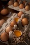 Chicken Eggs Still Life Rustic With Food Stylish Stock Photo