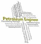 Petroleum Engineer Showing Crude Oil And Hire Stock Photo