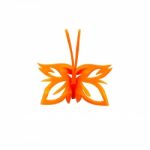 Top View Butterfly Carving Made From Carrots For Meal Decoration Stock Photo