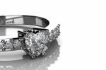 Diamond Ring And Copy Space Stock Photo