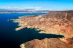 Aerial View Of Lake Mead Stock Photo