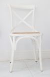 Retro Style Of White Wooden Chair Stock Photo