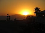 Sunset At The Beach In Turkey Stock Photo