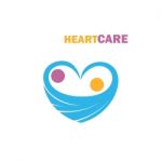 Two People Symbol And Heart Shape.healthcare & Medical Symbol With Heart Shape Stock Photo