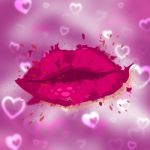 Beauty Hearts Indicates Human Lips And Face Stock Photo