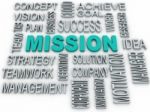 3d Mission And Business Concept In Word Tag Cloud Stock Photo