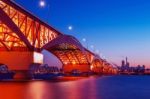 Seongsan Bridge In Korea Stock Photo