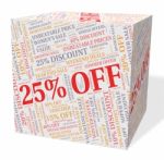 Twenty Five Percent Meaning Sales Cheap And Promotion Stock Photo