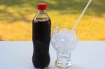 Cola With Ice Stock Photo