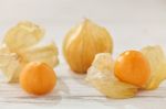 Cape Gooseberry Physalis Fruit Ground Cherry Organic Food Vegetabl Stock Photo