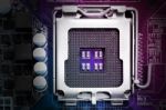 Cpu Socket Stock Photo