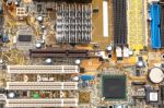 Motherboard  Pc Components Stock Photo