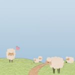 Sheep In Farm Paper Craft Stick Stock Photo