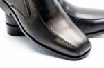  Black Men's Leather Shoe Stock Photo