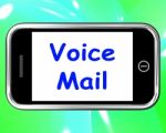 Voice Mail On Phone Shows Talk To Leave Message Stock Photo