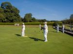 Isle Of Thorns, Sussex/uk - September 11 : Lawn Bowls Match At I Stock Photo