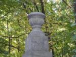 Cemetery Architecture, Monuments, Tombstones And Graves Stock Photo