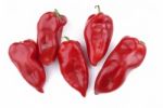 Group Of red Peppers Stock Photo