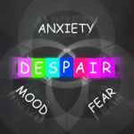 Despair Displays A Mood Of Fear And Anxiety Stock Photo