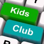 Kids Club Keys Mean Childrens Playing And Entertainment Stock Photo