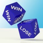 Win And Lose Dice Stock Photo